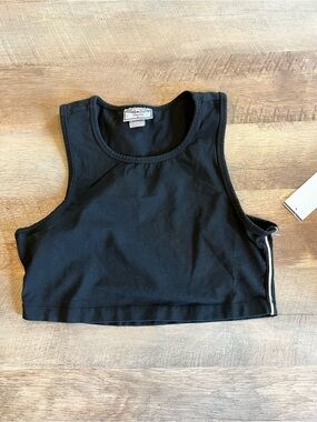 Hard Tail Vintage Black Cropped Tank Top